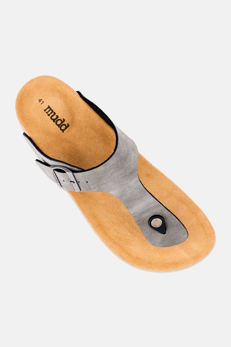 Mudd Men Slip On Cork Slippers, Grey - Image 4